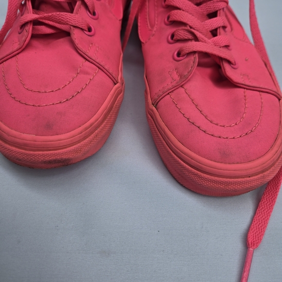 Vans Hot Pink High Top Sneakers Womens 8.5/Mens 7 - Picture 4 of 11